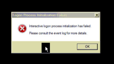 Cannot connect to Server 2008 R2 with RDP broken – Interactive Logon Initialization Process has Failed