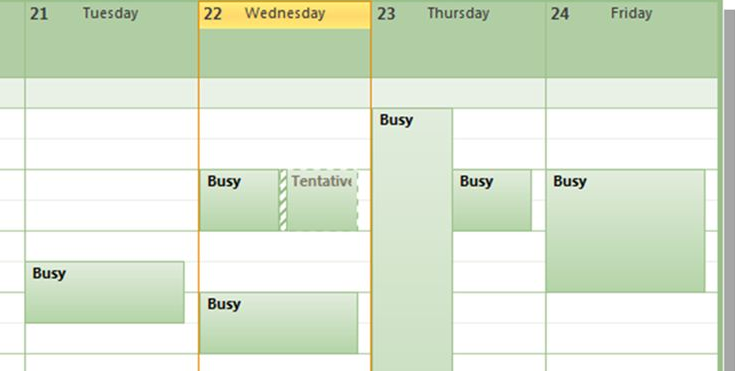 Outlook Meeting Room Calendar